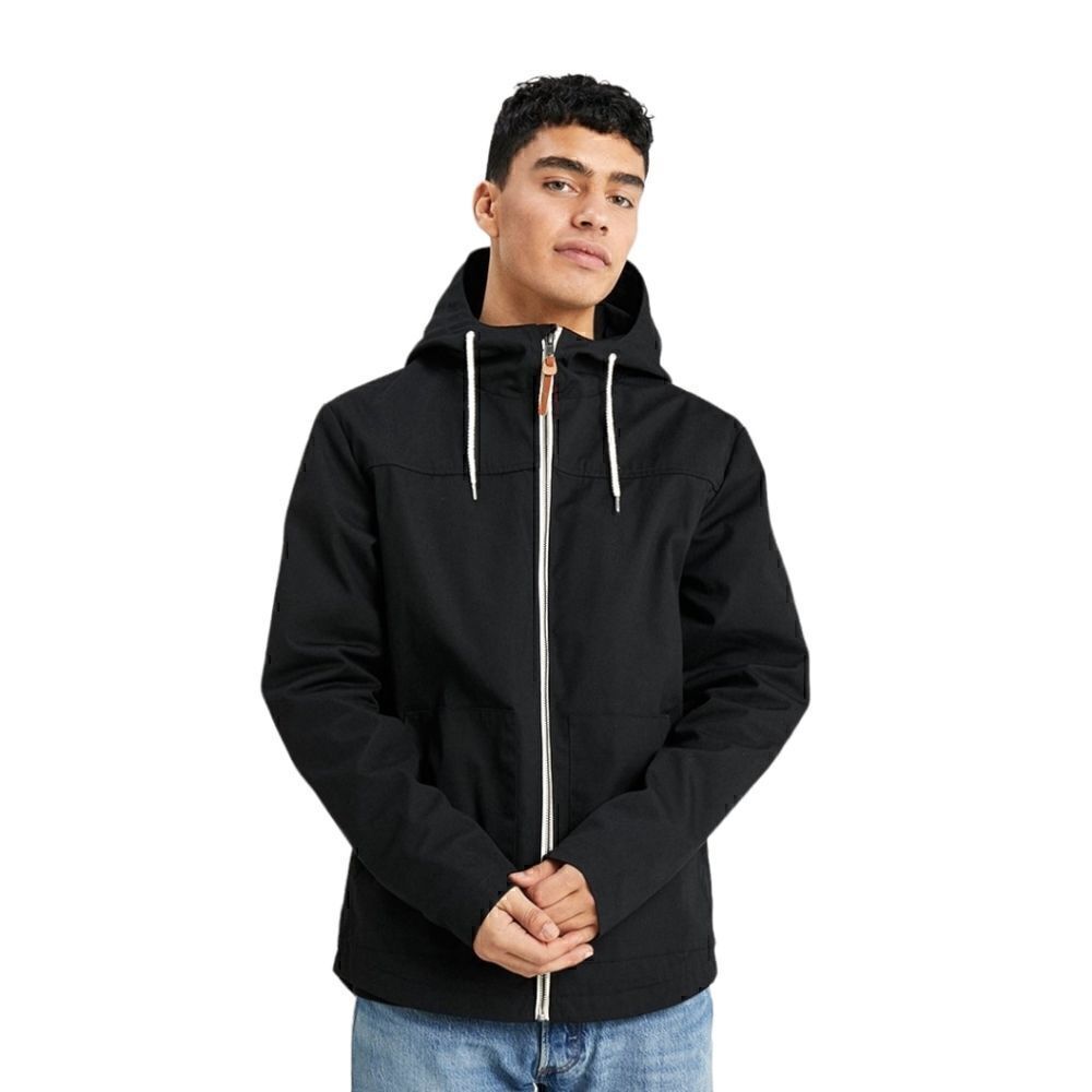 RVLT Revolution Men's Black Hooded Summer Jacket Size S